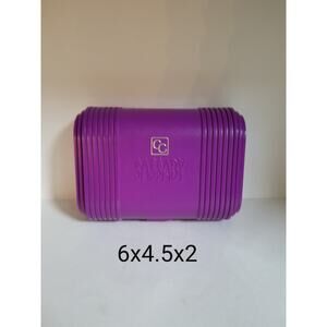 Vtg CG Cover Girl Sassaby Makeup Accessory Hard Case Travel Caboodle Purple